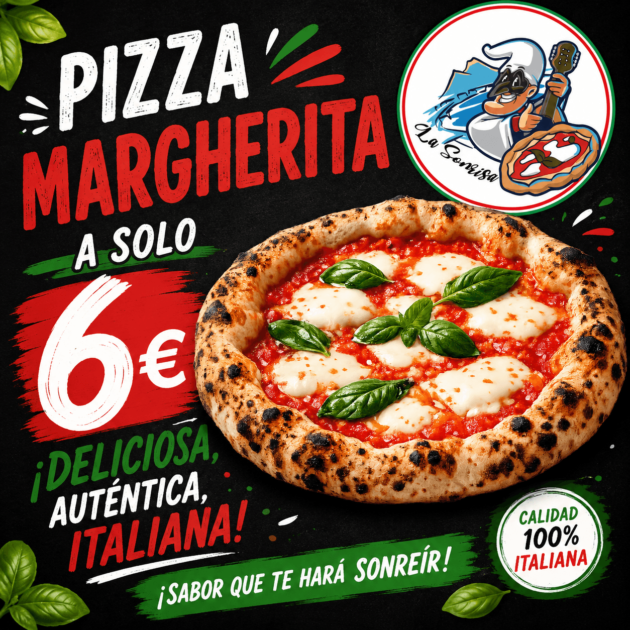 Promoción Pizza Margherita a 6€